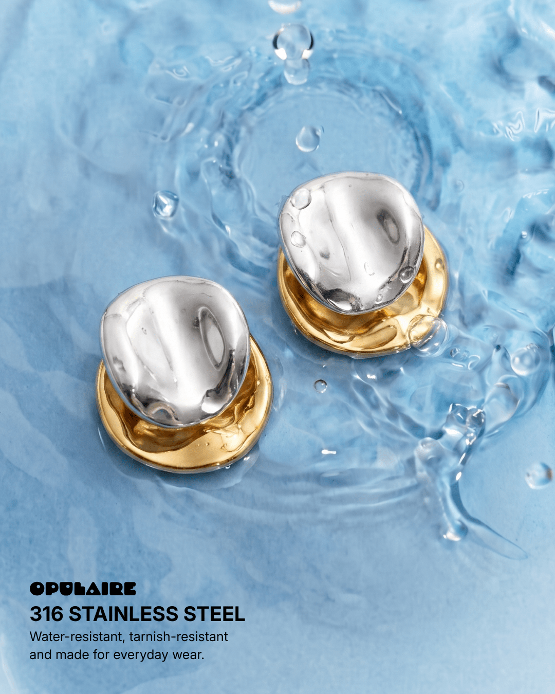Sade earrings - Opulaire - WATERPROOF jewelry -