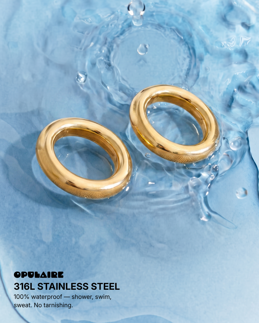 Acerra - Chunky stud earrings - Stainless steel