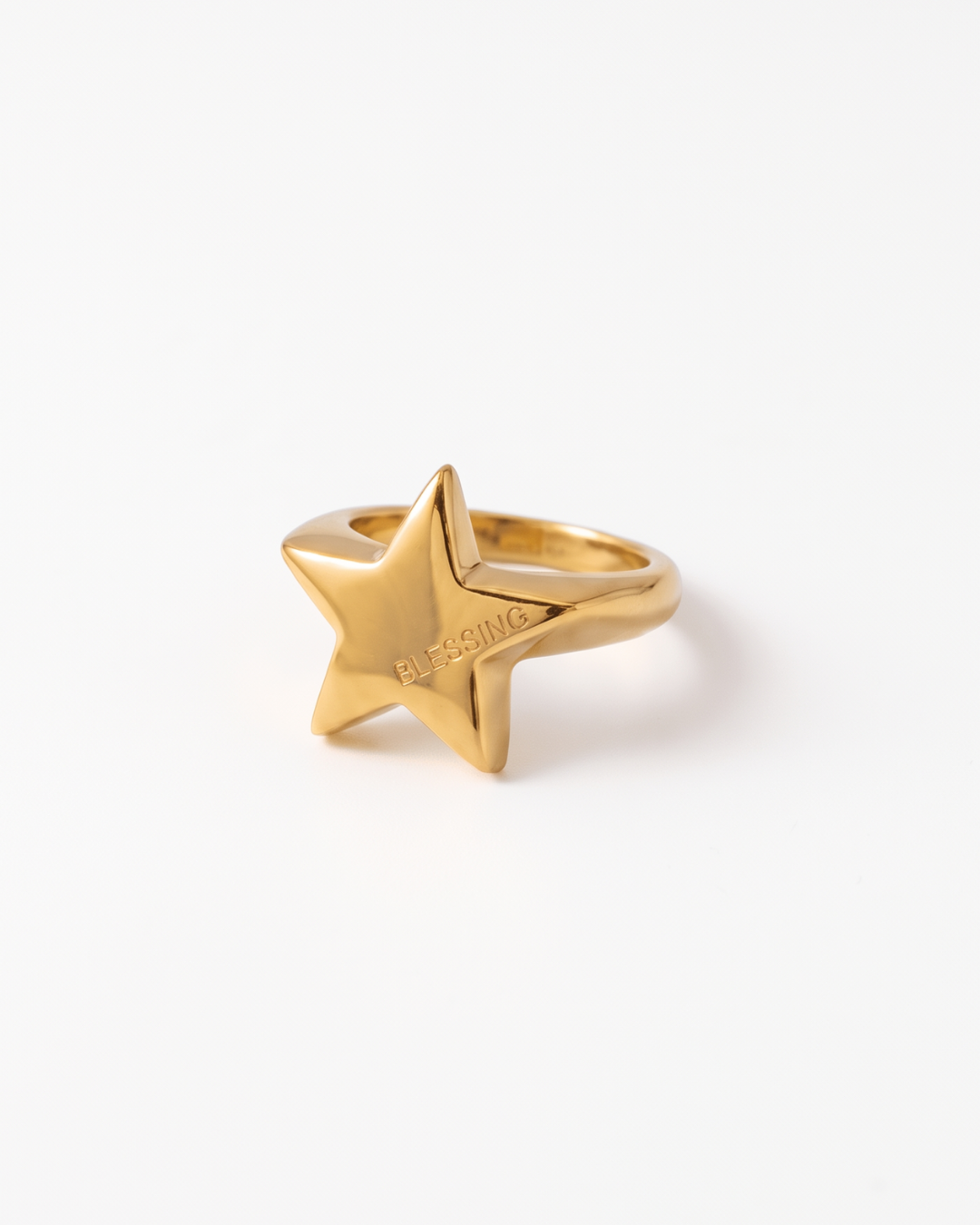 Blessing - Chunky star ring - Stainless steel