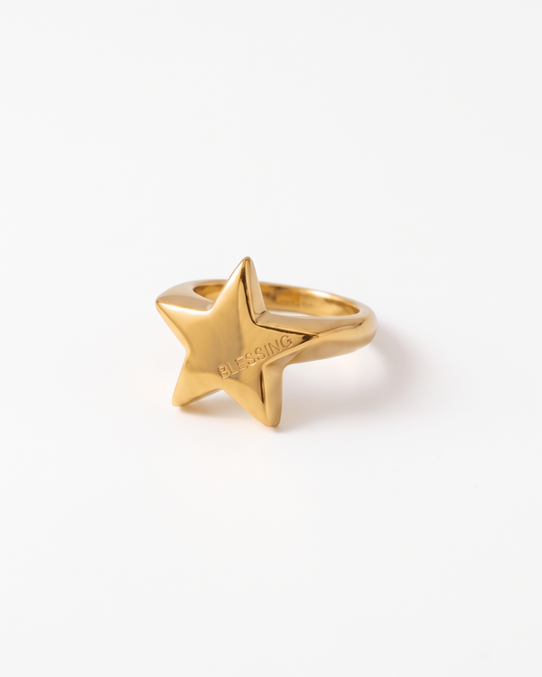 Blessing - Chunky star ring - Stainless steel