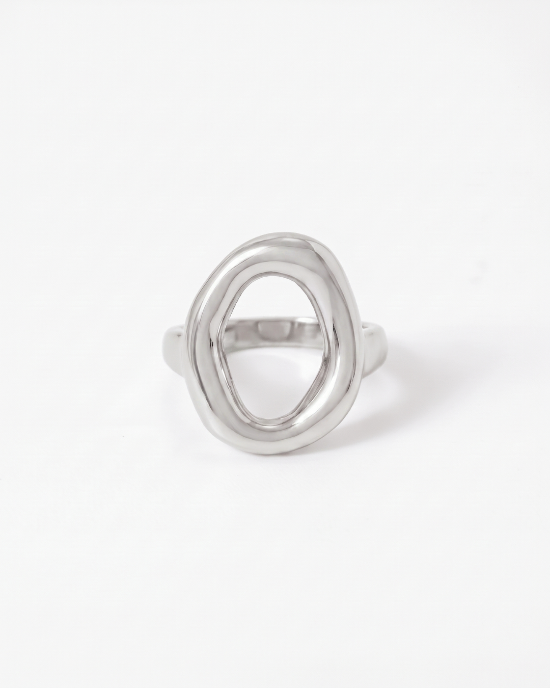 Salerno - Open circle ring - Stainless steel