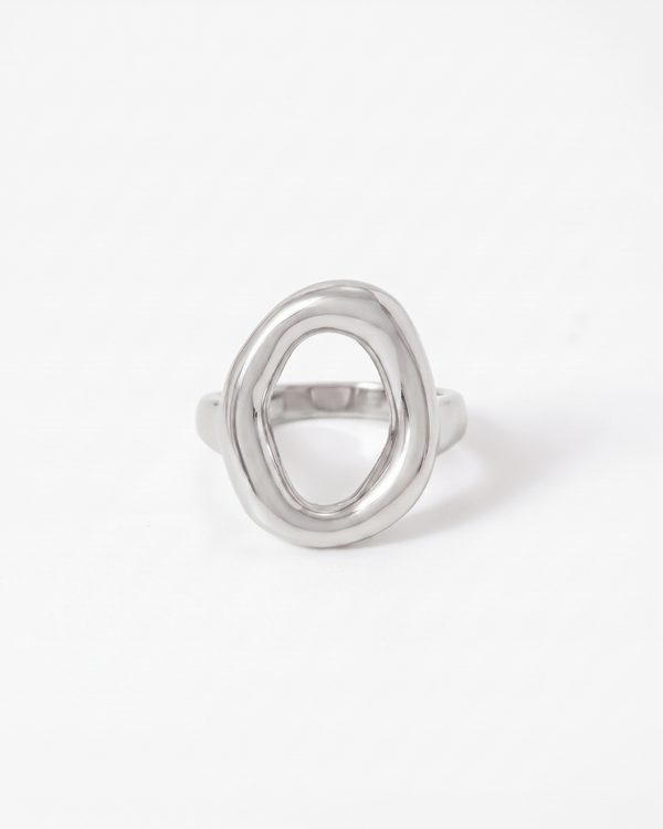 Salerno - Open circle ring - Stainless steel