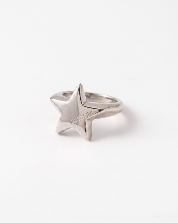 Blessing - Chunky star ring - Stainless steel