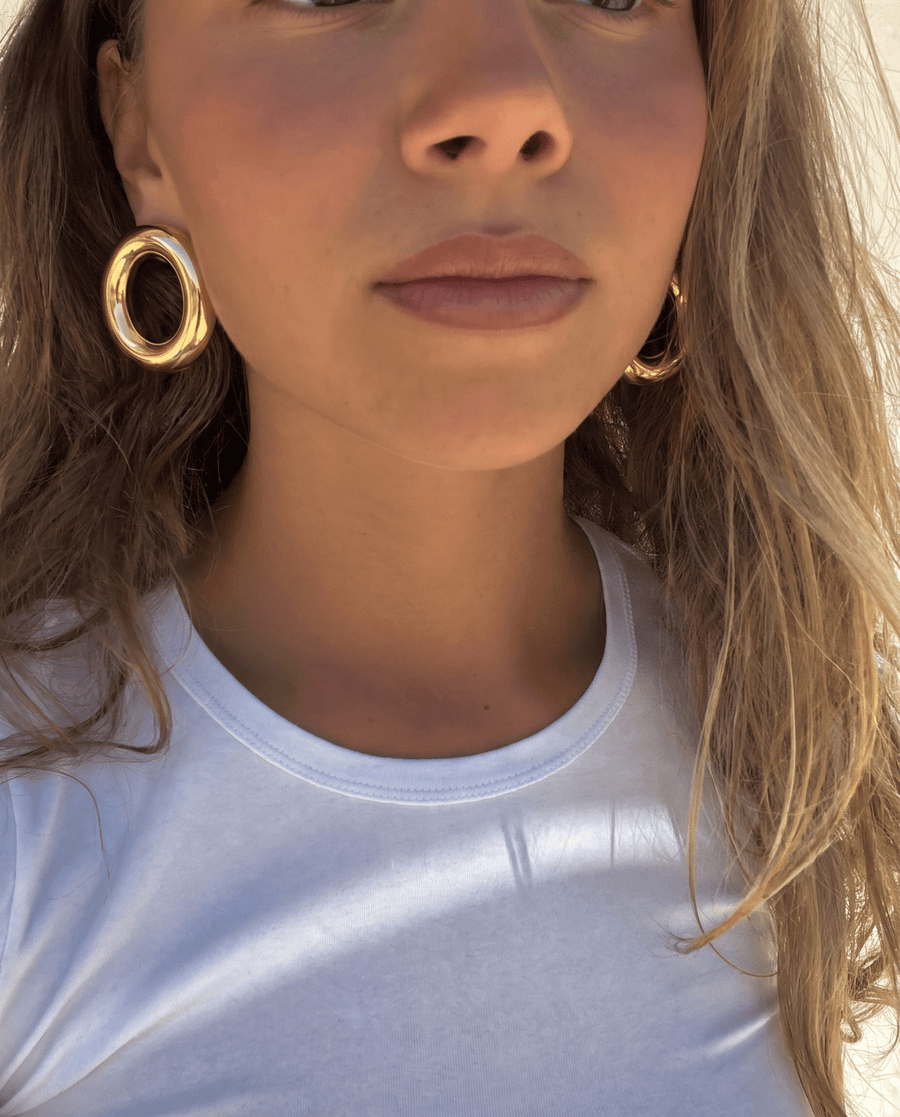 Acerra - Chunky stud earrings - Stainless steel