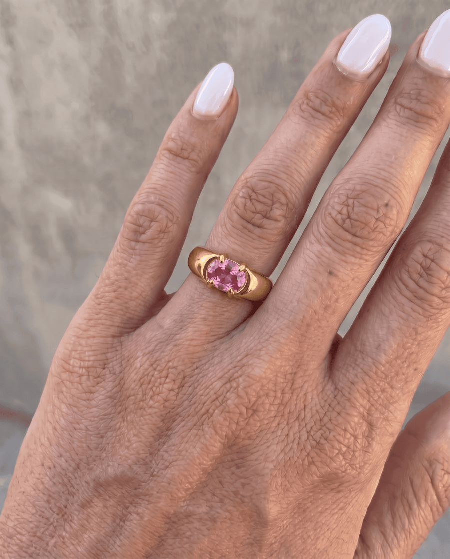 Ada - Stone ring - Stainless steel