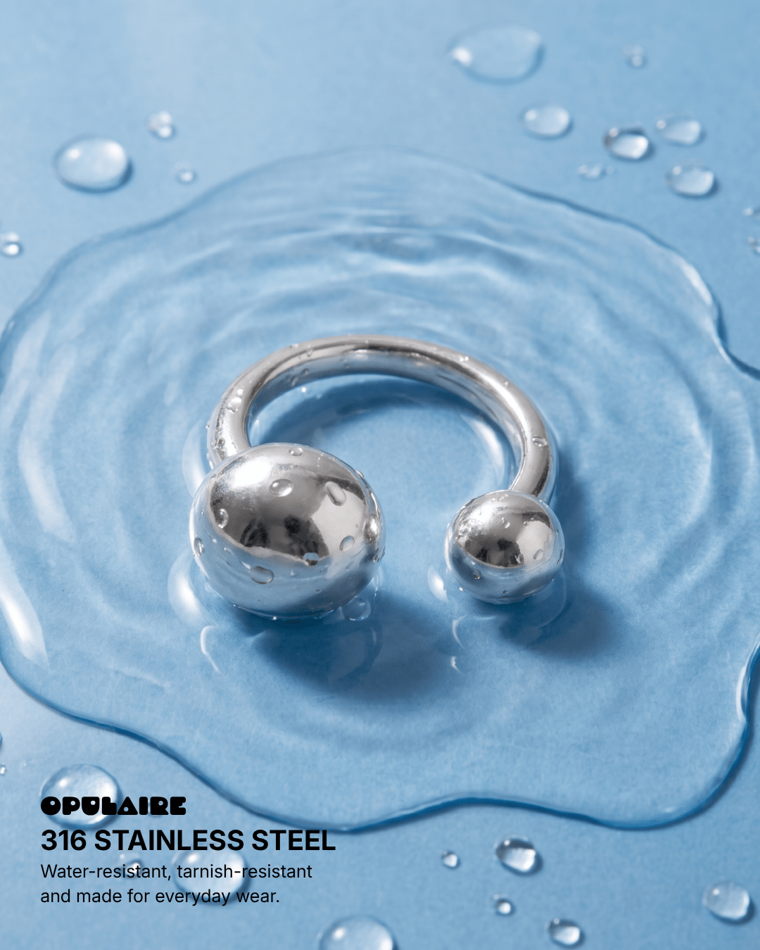 Adela ring - Opulaire - WATERPROOF jewelry - 7-adjustable -