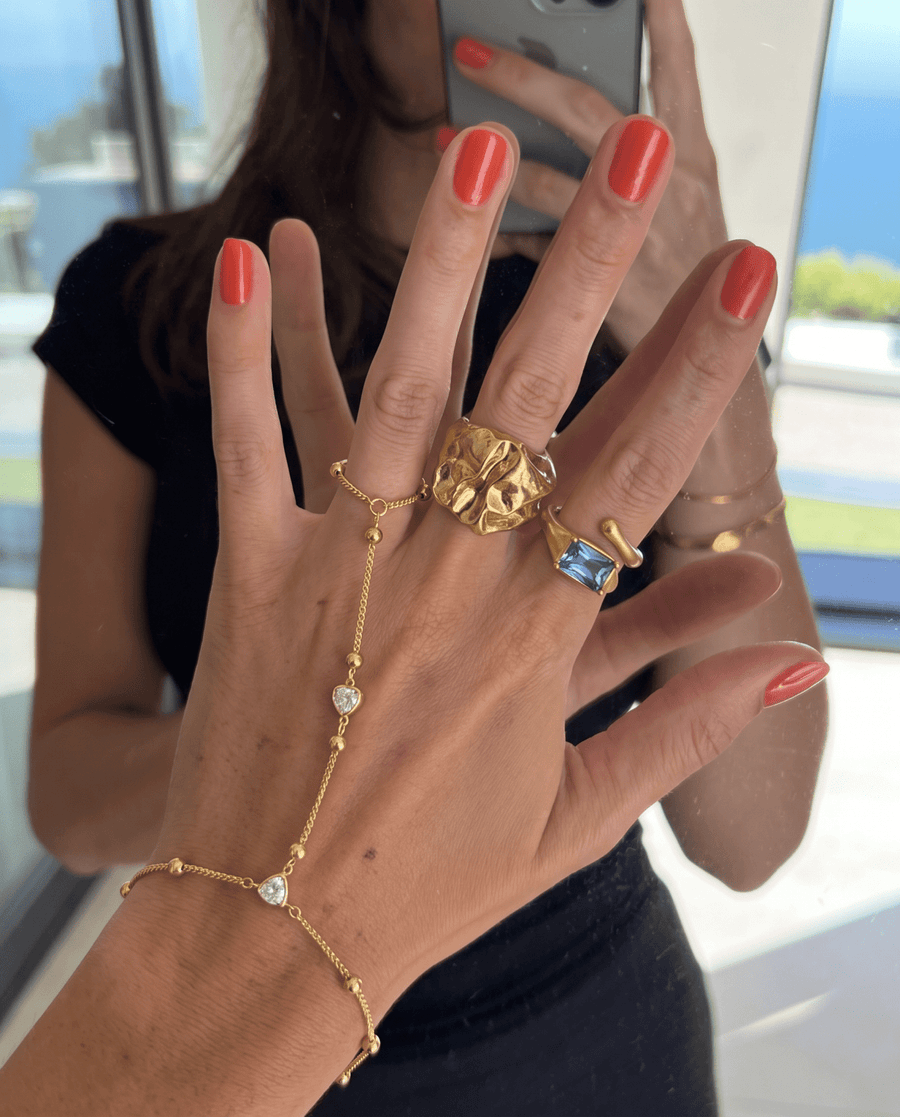 Milene - Hand chain bracelet - Stainless steel