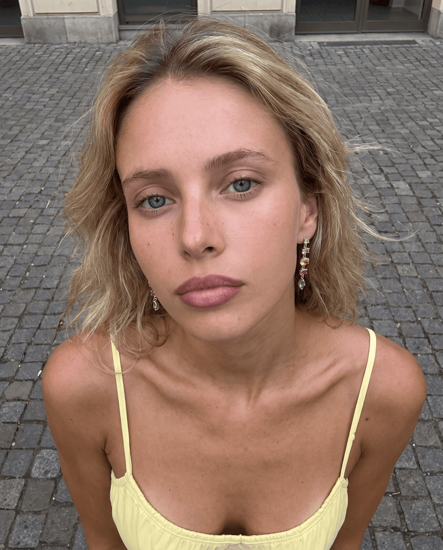 Aliana - Pastel crystal necklace - Stainless steel