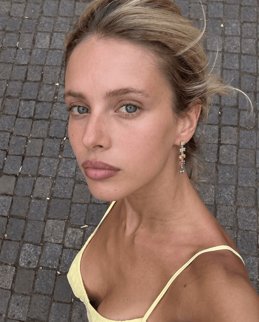 Aliana - Pastel crystal necklace - Stainless steel