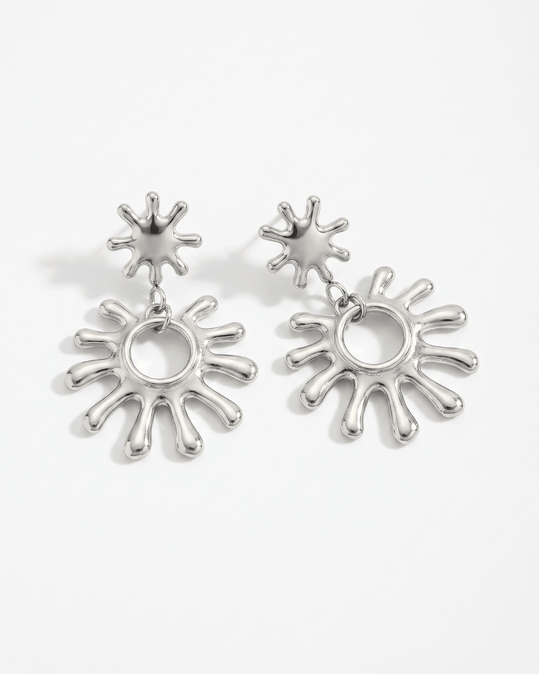 Amina - Drop earrings - Stainless steel - Opulaire - WATERPROOF jewelry - 
