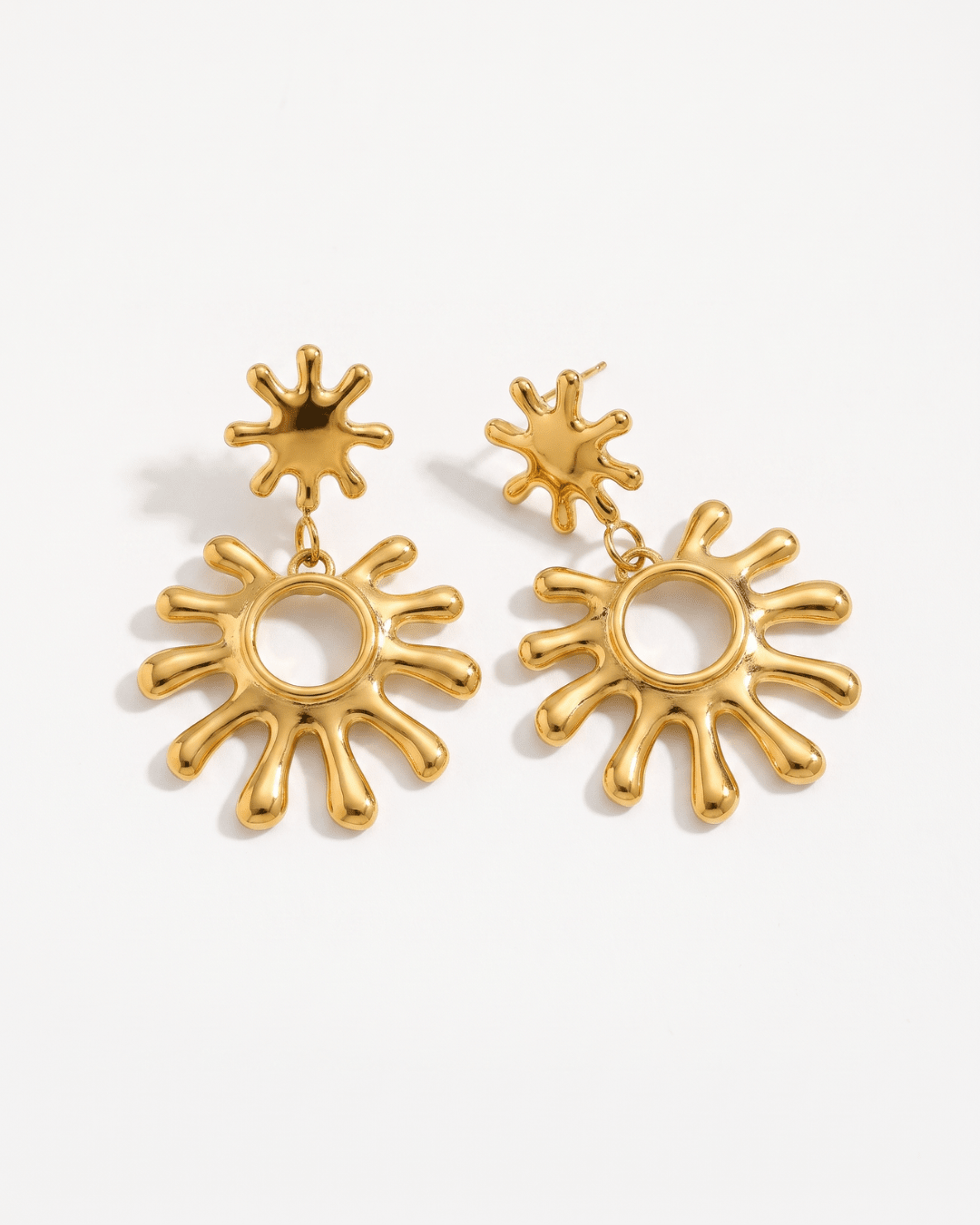 Amina - Drop earrings - Stainless steel - Opulaire - WATERPROOF jewelry - 
