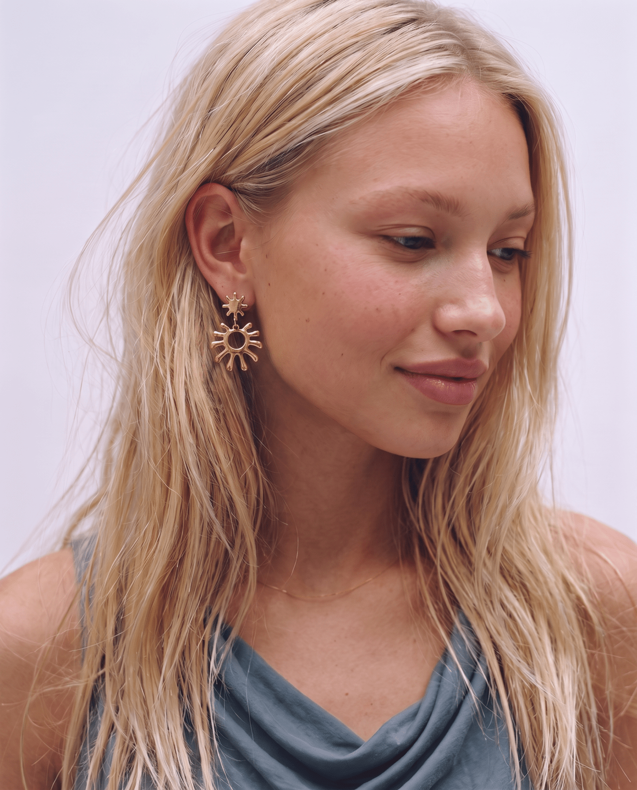 Amina - Drop earrings - Stainless steel - Opulaire - WATERPROOF jewelry - 