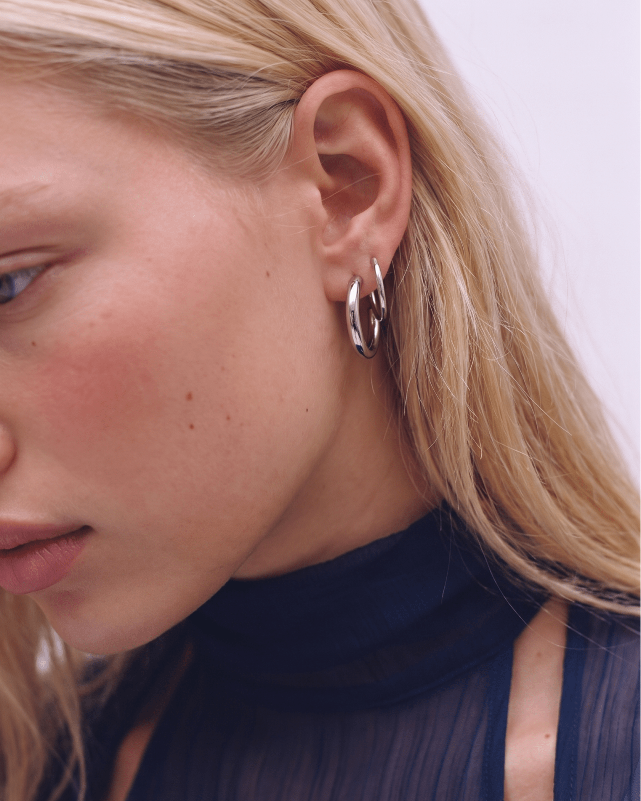 Apollo - Dainty double hoop earrings - Stainless steel - Opulaire - WATERPROOF jewelry - 