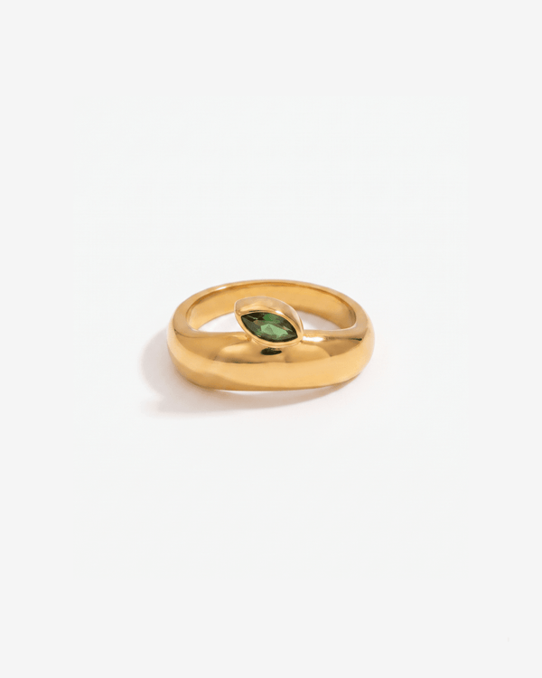 Apple - Stackable stone ring - Stainless steel - Opulaire - WATERPROOF jewelry - EU 54 -