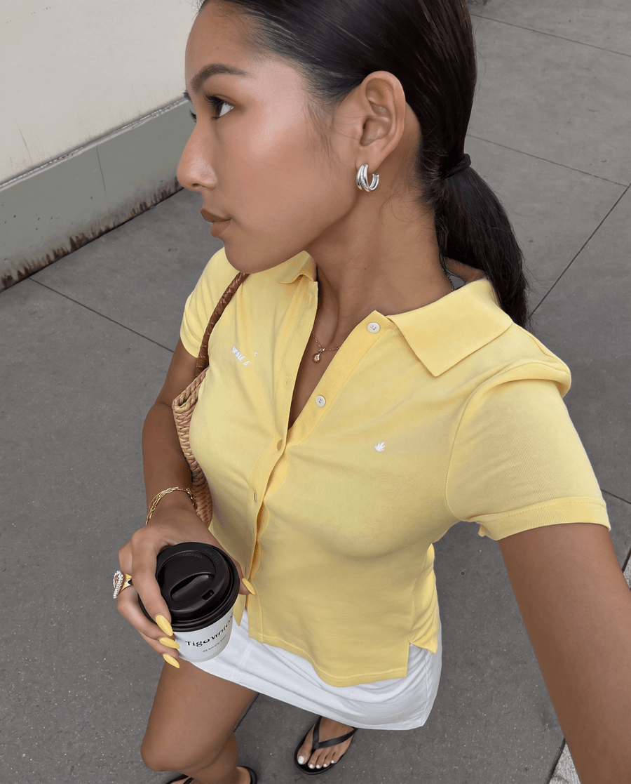 Arverne - Dainty C-hoop earrings - Stainless steel