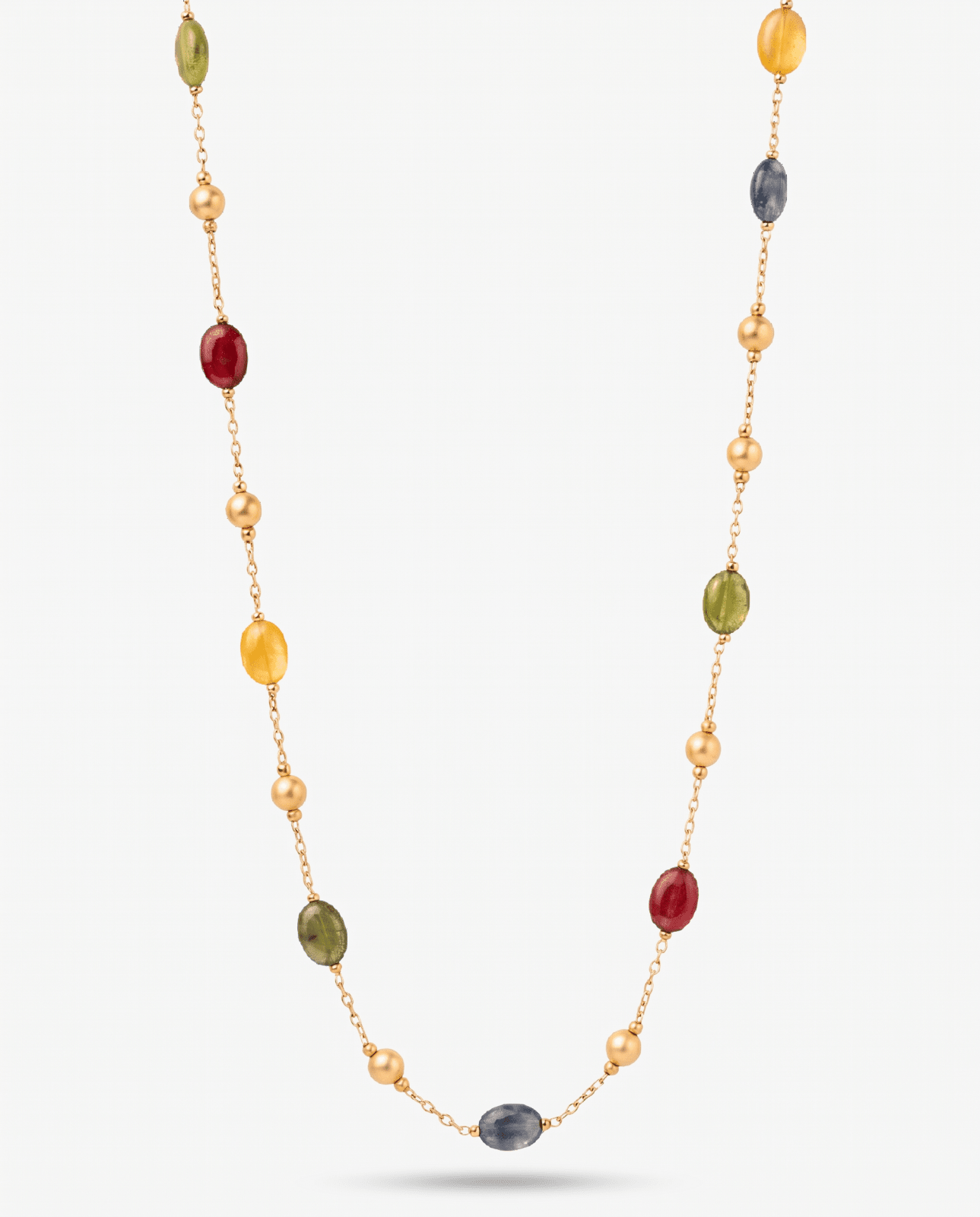 Astoria - Long stone necklace - Stainless steel - Opulaire - WATERPROOF jewelry - 