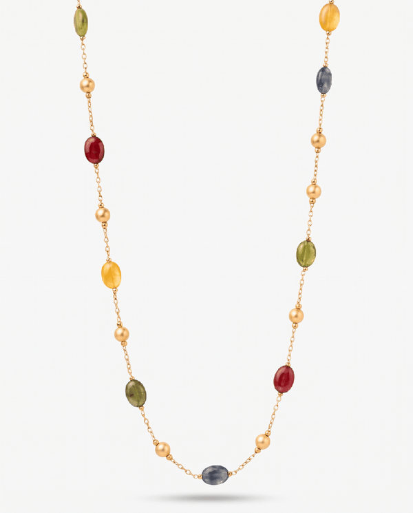 Astoria - Long stone necklace - Stainless steel - Opulaire - WATERPROOF jewelry - 