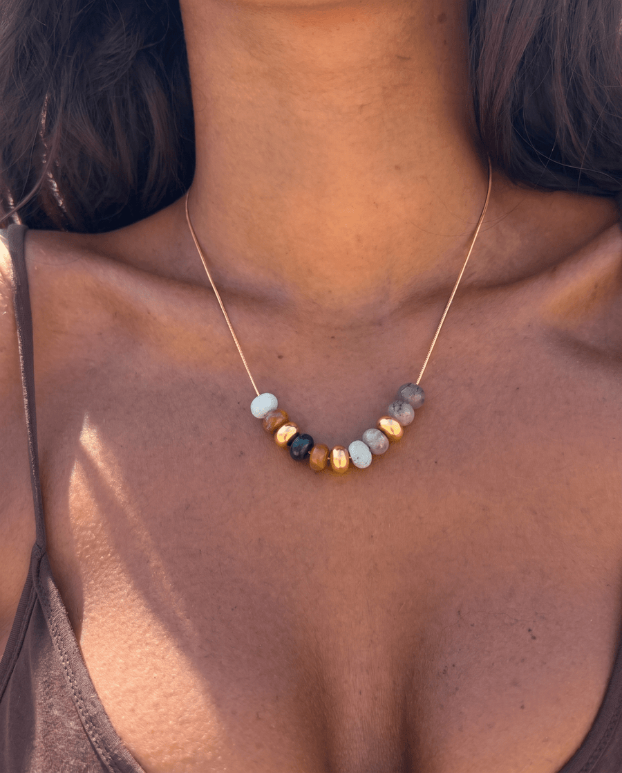 Mia - Dainty bead necklace - Stainless steel