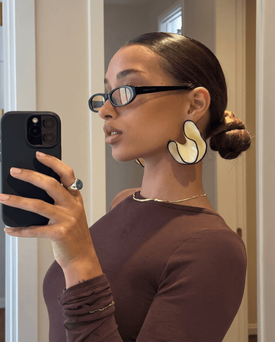 Beau - Resin statement earrings - Resin