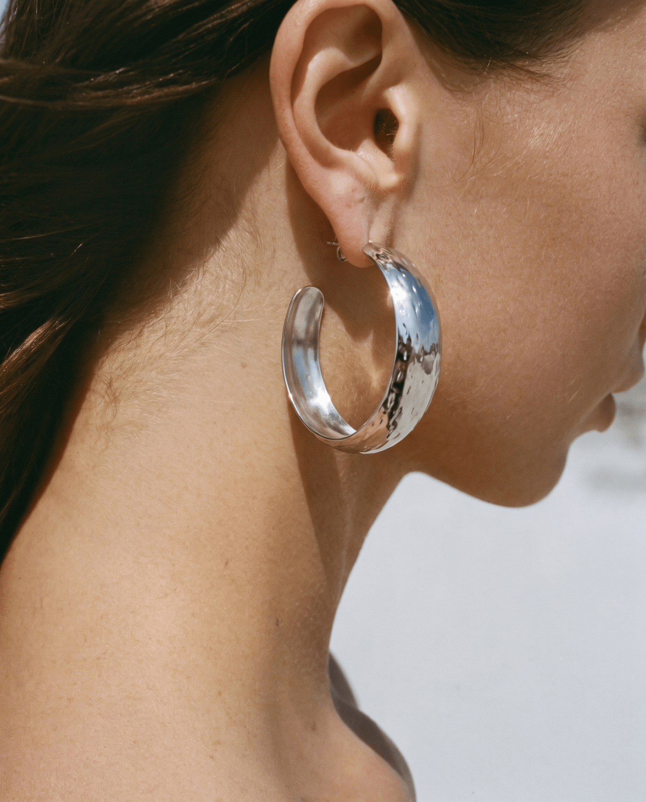 Carved hoop earrings - Opulaire - WATERPROOF jewelry - 