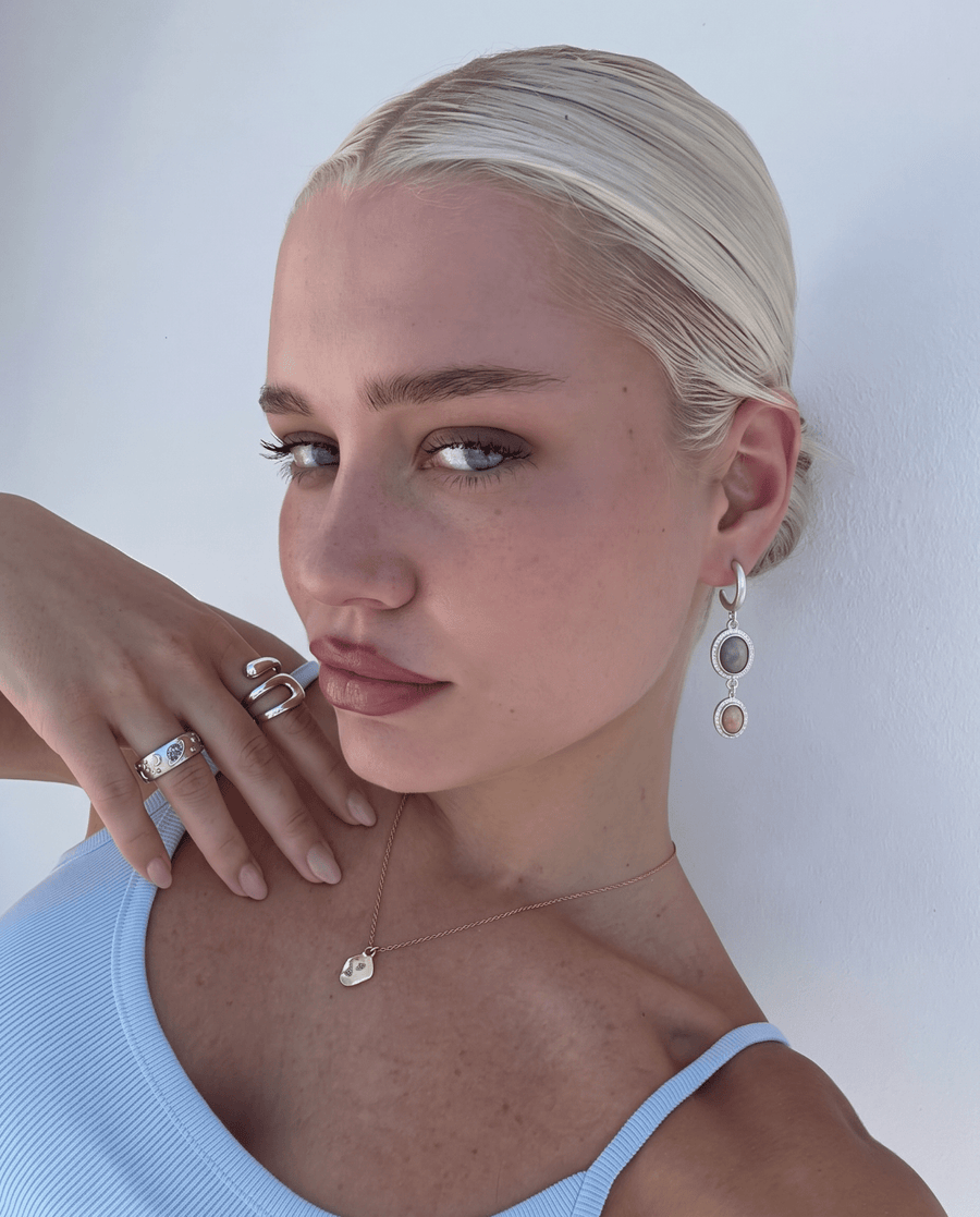 Viana - Open wrap ring - Stainless steel