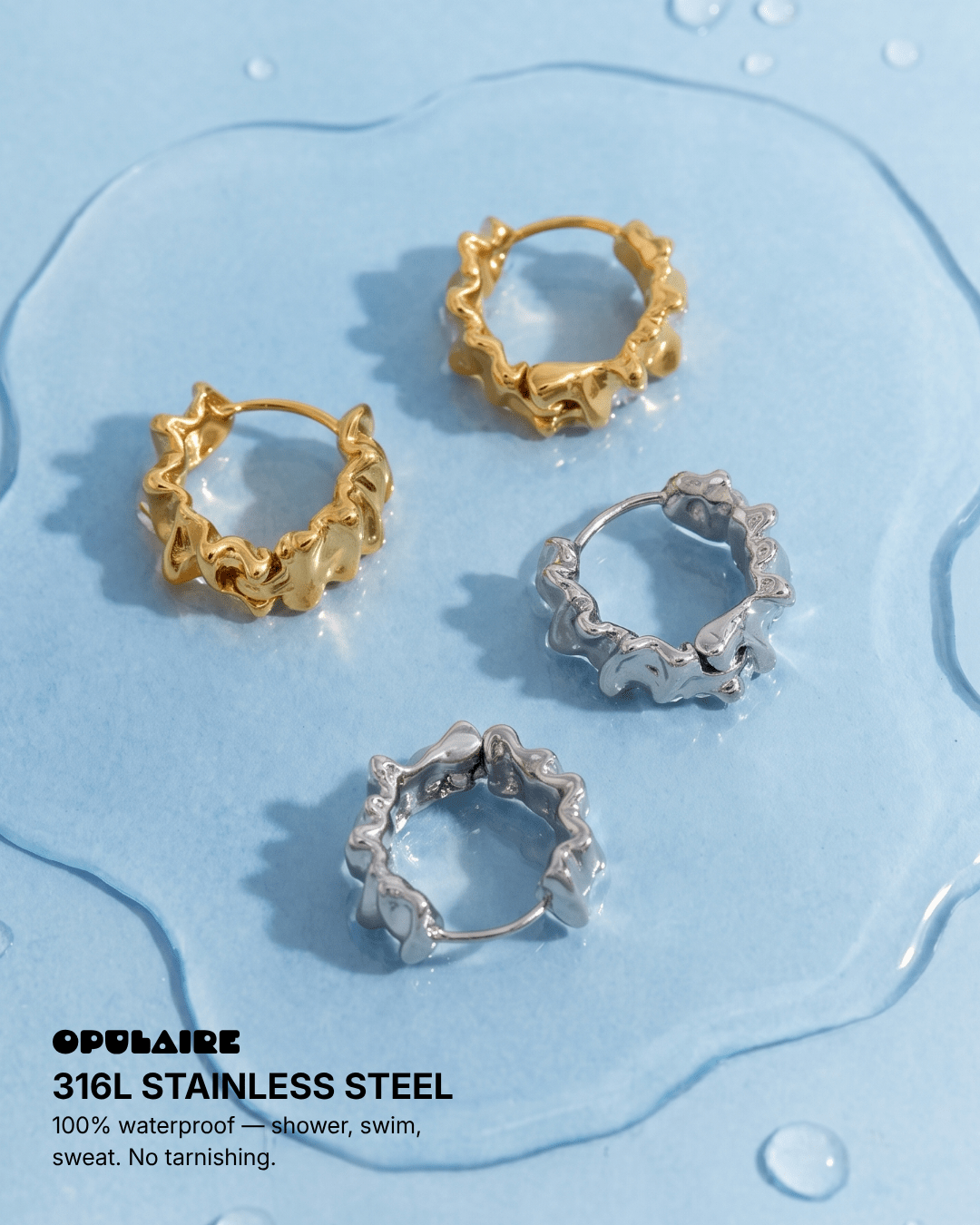 Elin earrings - Opulaire - WATERPROOF jewelry - 