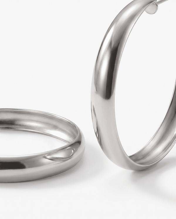Gianna - Open hoop earrings - Stainless steel - Opulaire - WATERPROOF jewelry - 