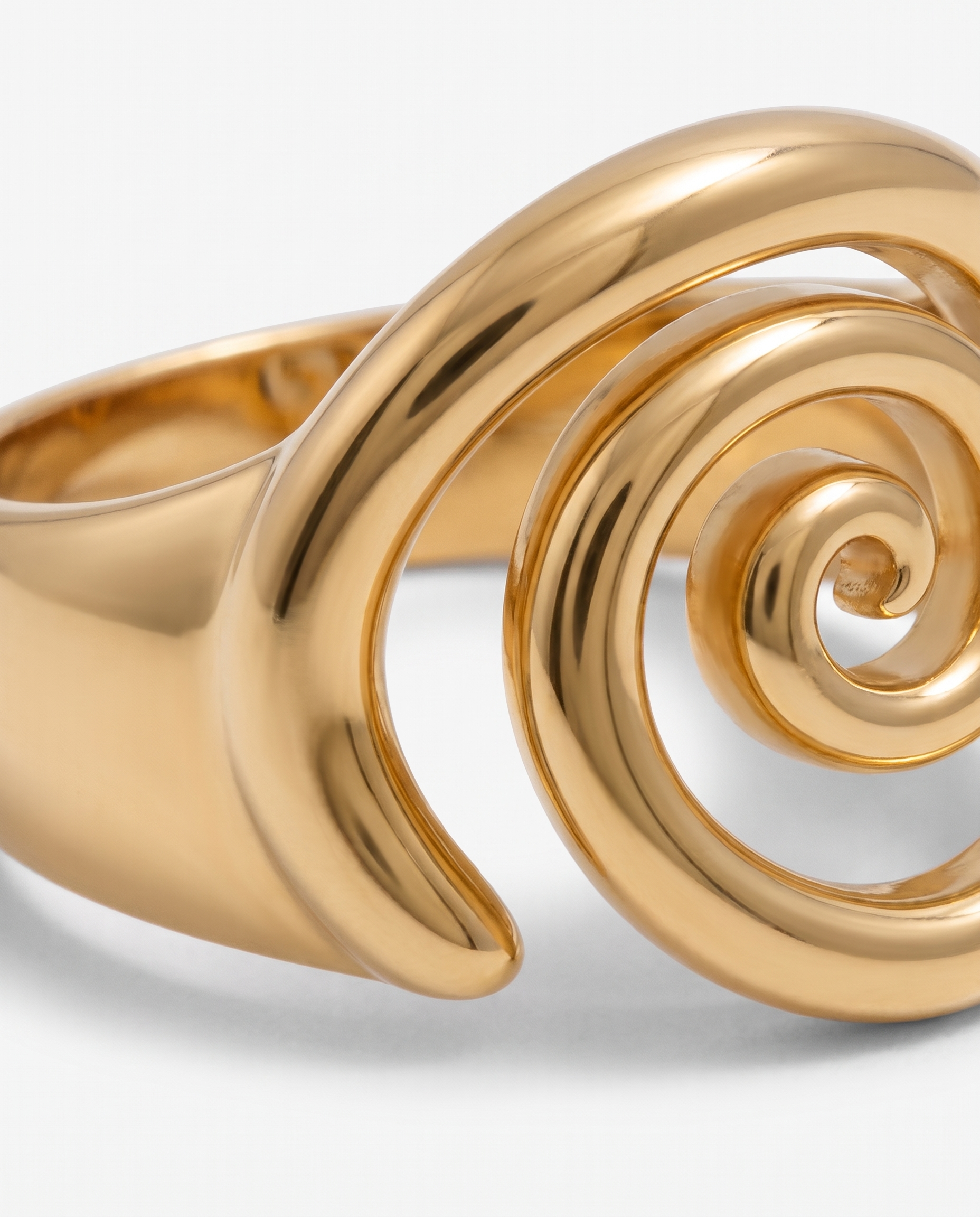 Liah - Twirl signet ring - Stainless steel