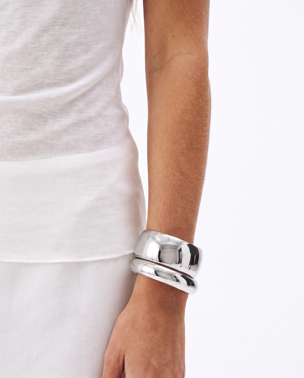 Nile - Chunky dome bangle - Stainless steel