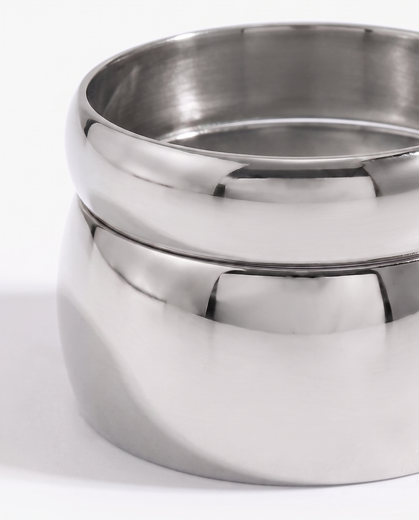 Nile - Chunky dome bangle - Stainless steel