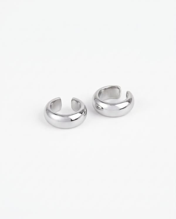 Zara - Chunky ear cuffs set - Stainless steel