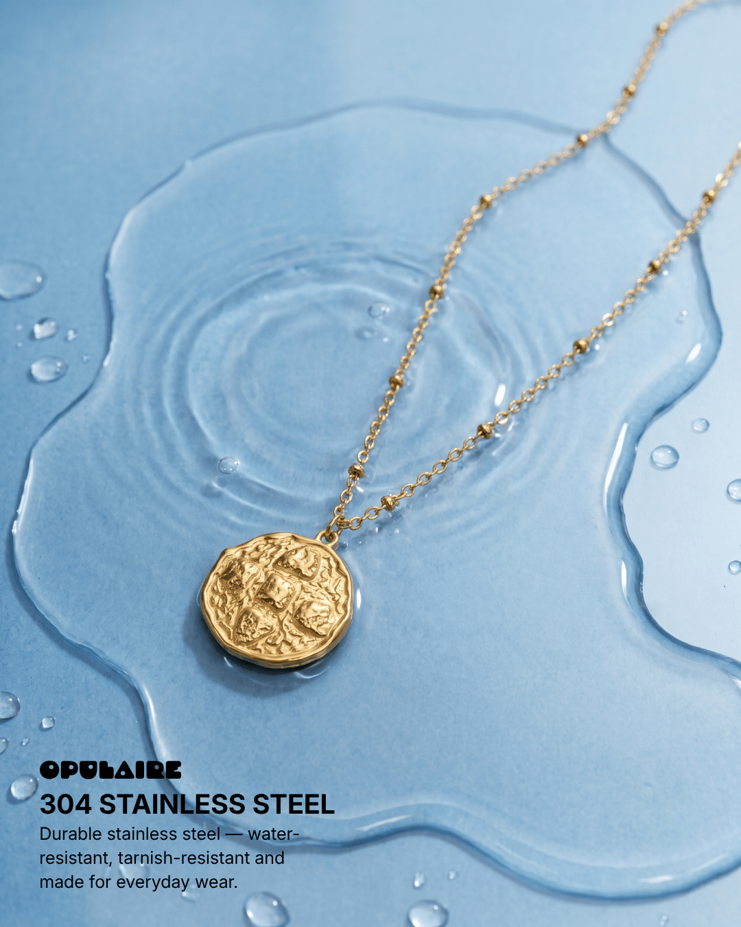 Jade necklace - Opulaire - WATERPROOF jewelry - 