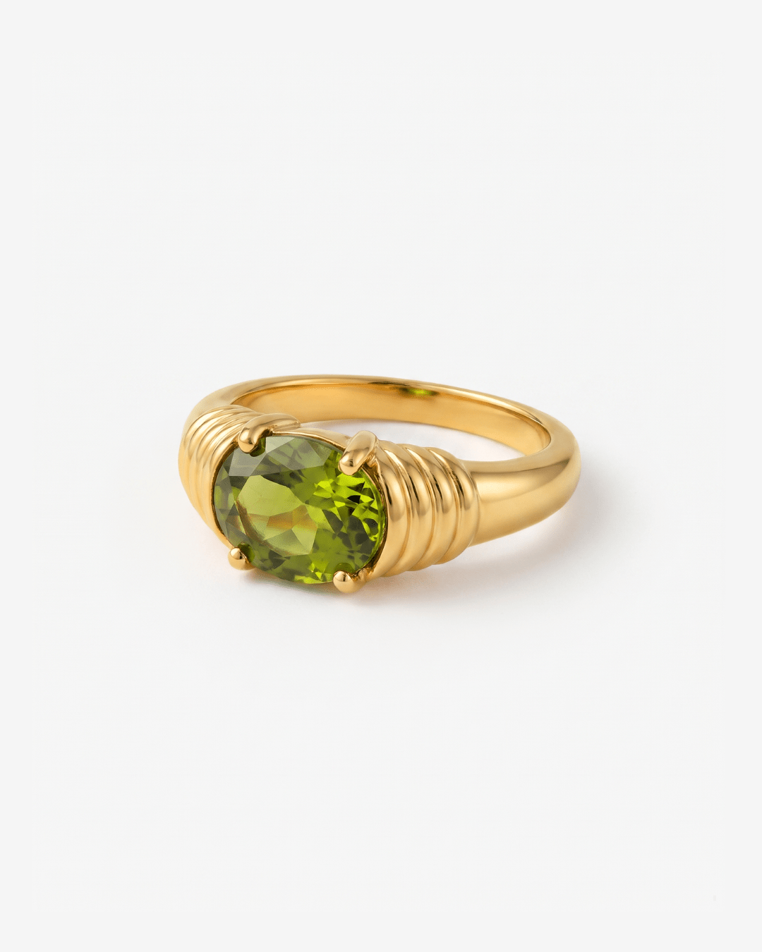 Maya - Green stone ring - Stainless steel - Opulaire - WATERPROOF jewelry - EU 52 -