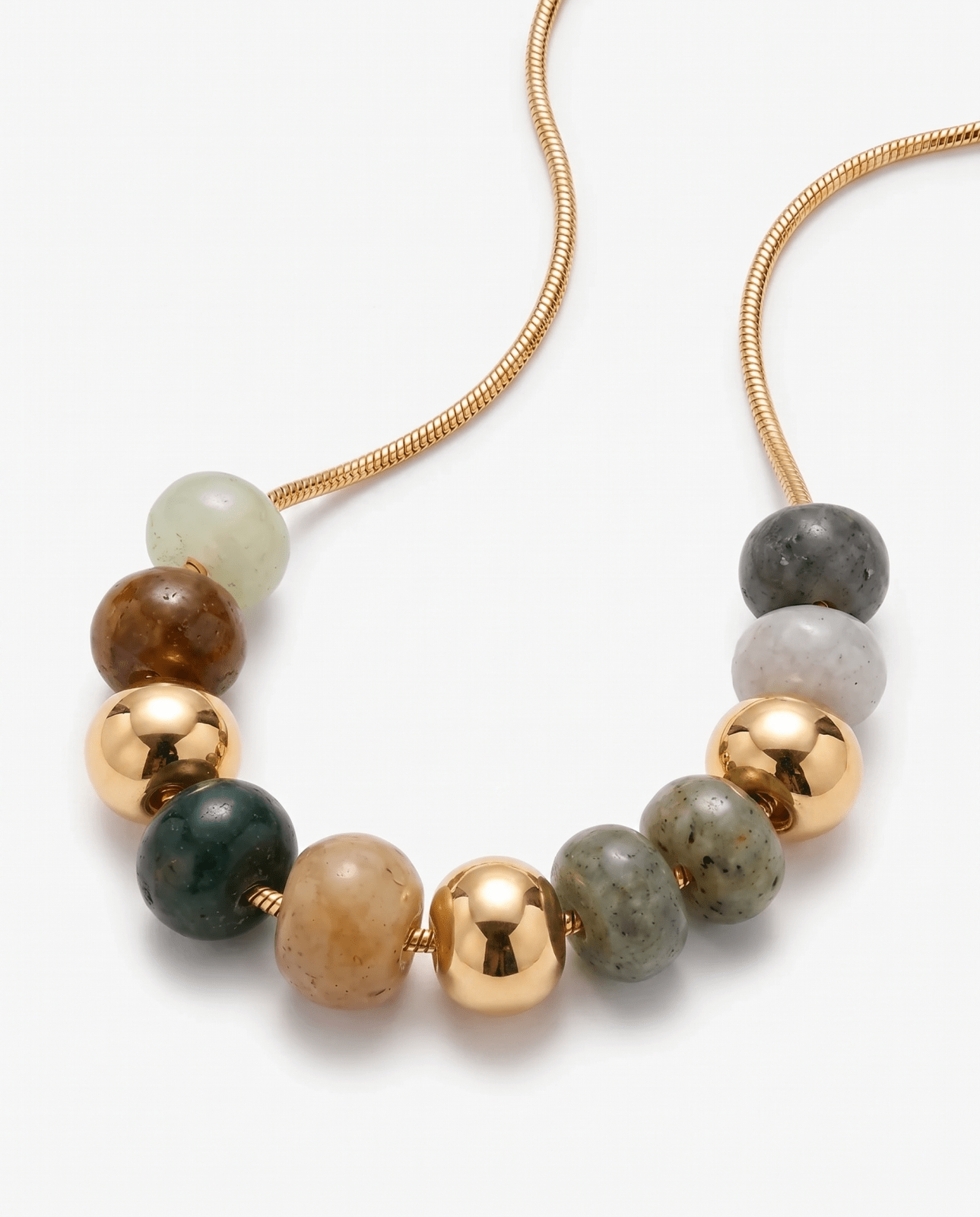 Mia - Dainty bead necklace - Stainless steel - Opulaire - WATERPROOF jewelry - 