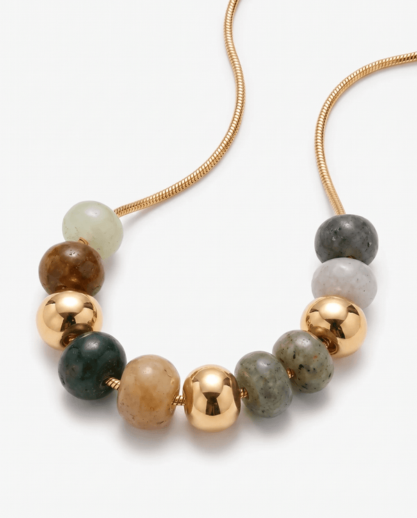 Mia - Dainty bead necklace - Stainless steel - Opulaire - WATERPROOF jewelry - 