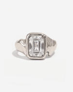 Nadia - Chunky stone ring - Stainless steel - Opulaire - WATERPROOF jewelry - EU 52 -