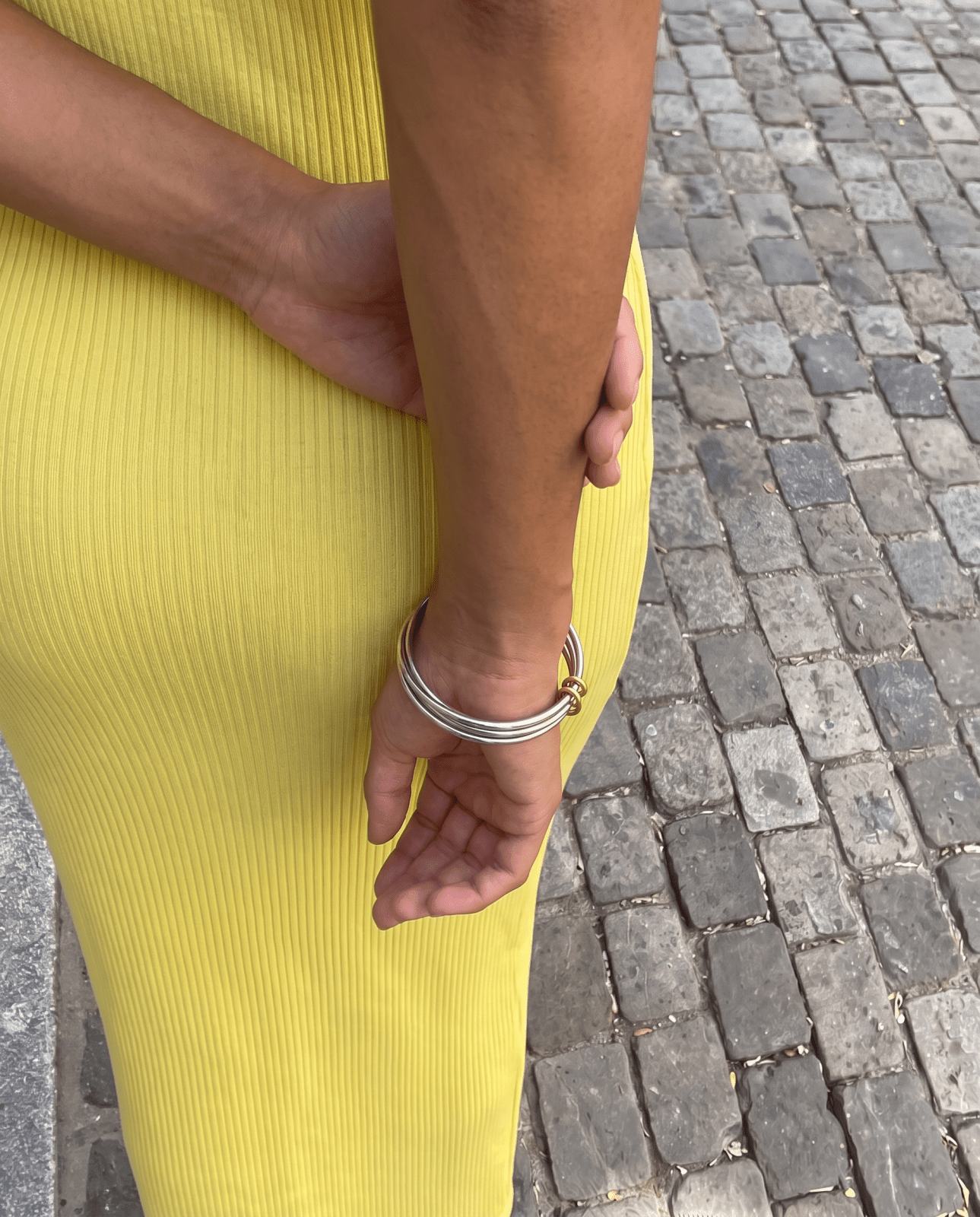 Nella - Stacked bangle bracelet - Stainless steel - Opulaire - WATERPROOF jewelry - 