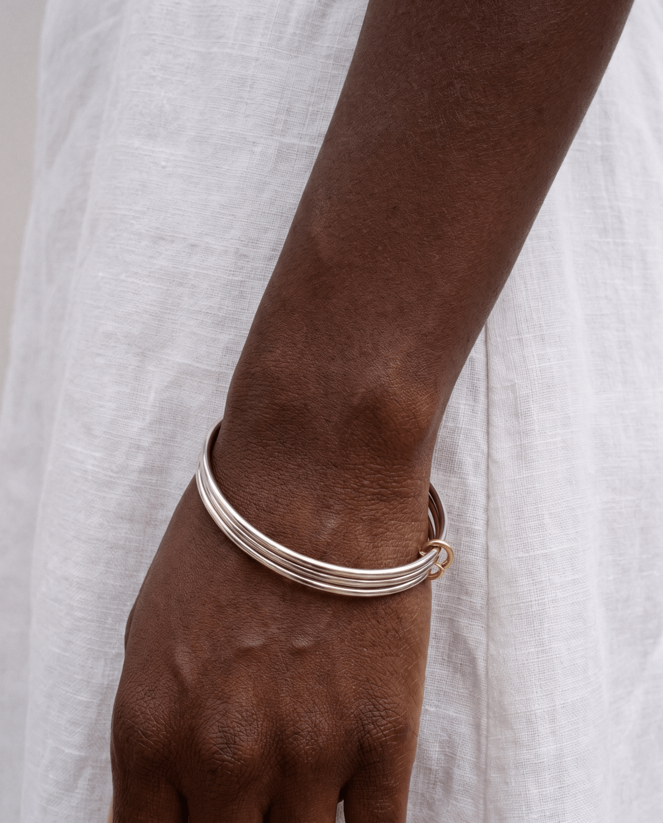 Nella - Stacked bangle bracelet - Stainless steel - Opulaire - WATERPROOF jewelry - 
