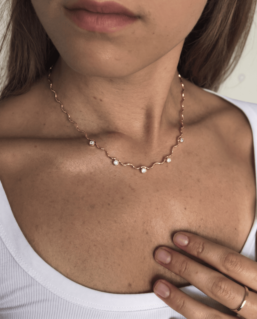 Nova - Dainty snake chain necklace - Stainless steel