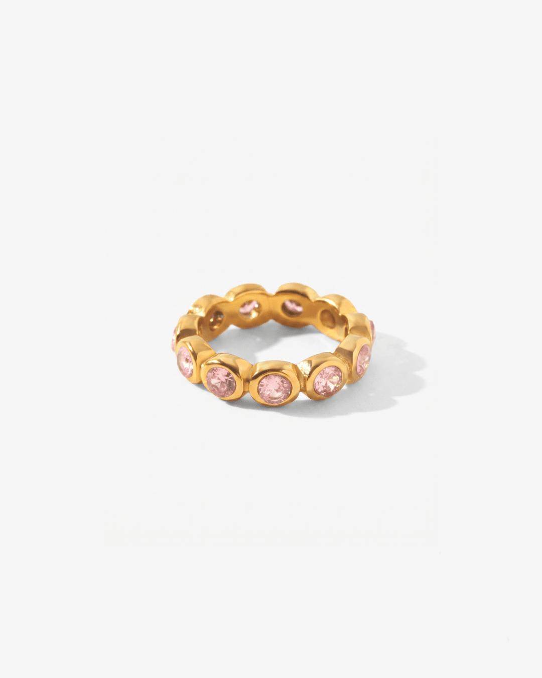 Stevie - Stackable stone ring - Stainless steel - Opulaire - WATERPROOF jewelry - EU 54 -
