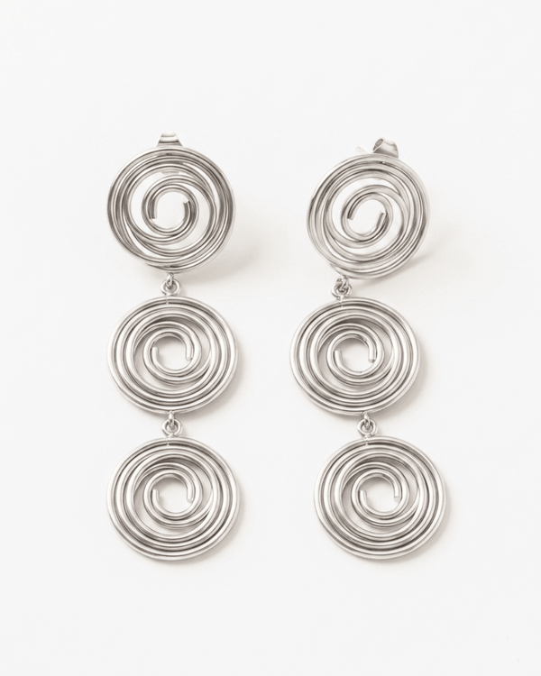 Twirl - Drop earrings - Stainless steel - Opulaire - WATERPROOF jewelry - 