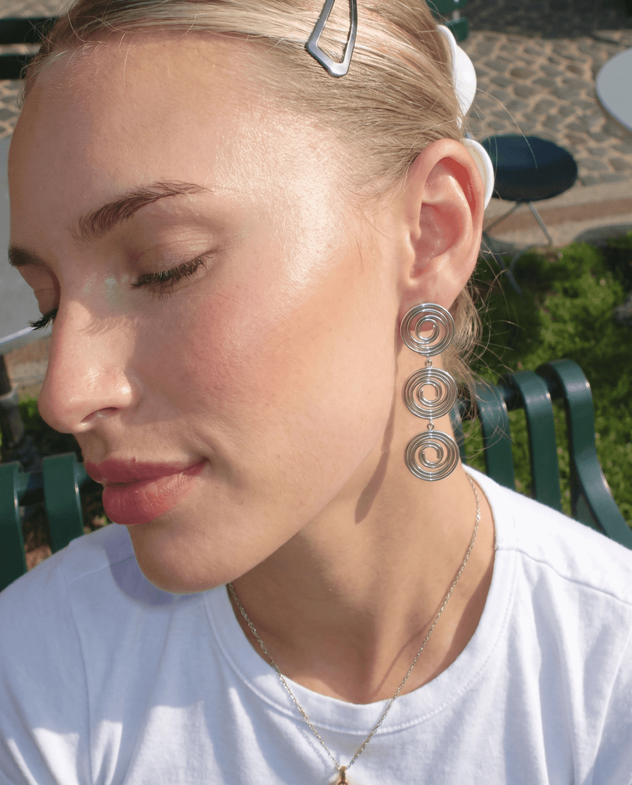 Twirl - Drop earrings - Stainless steel